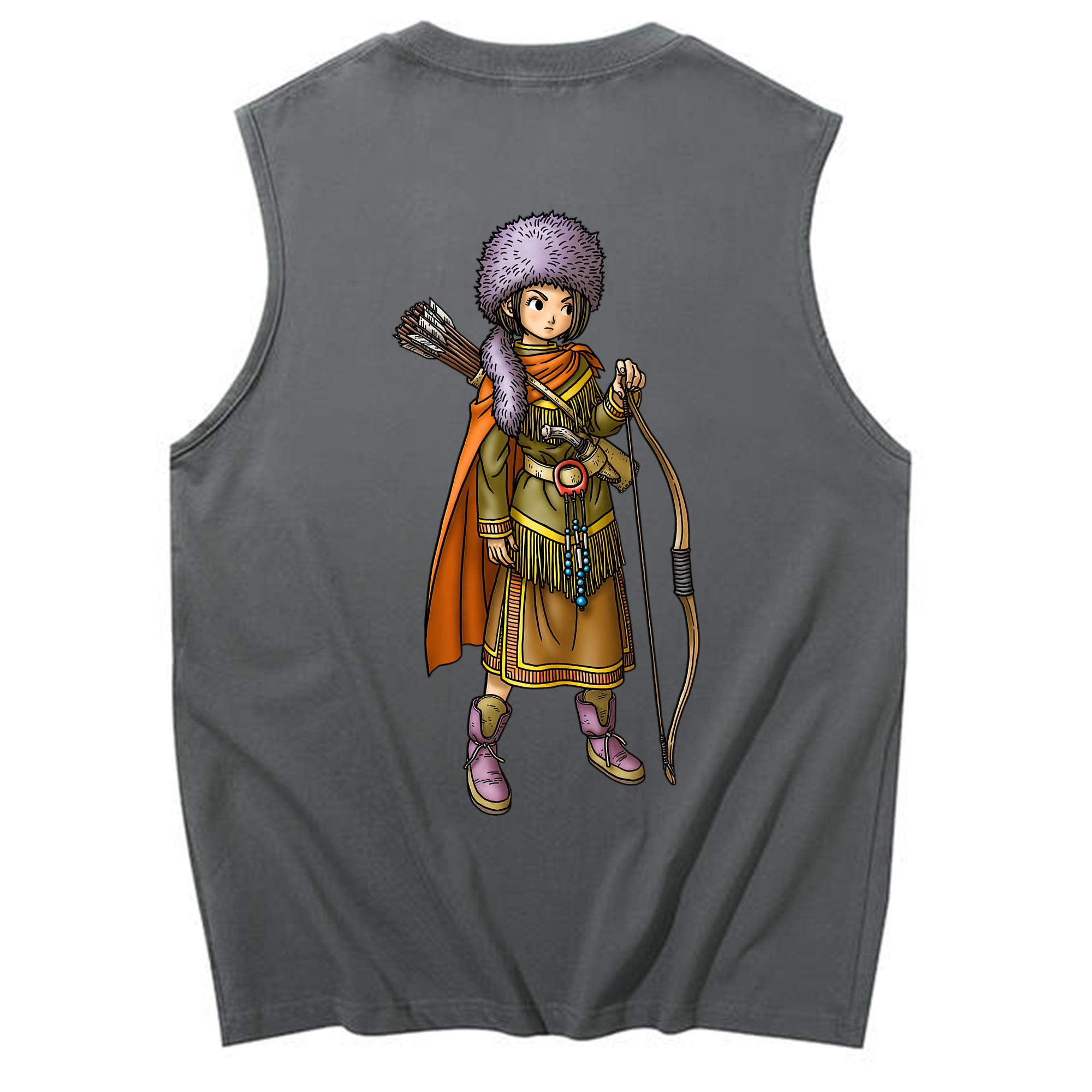 （画像用） ドラゴンクエスト Doragon Kuesuto Dragon Quest コットン100％タンクトップ（背面プリント）